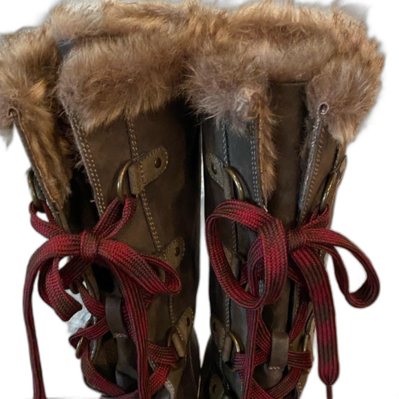 POP Womens “Tyche” Wedge Lace-Up Boot - Picture 8 of 9